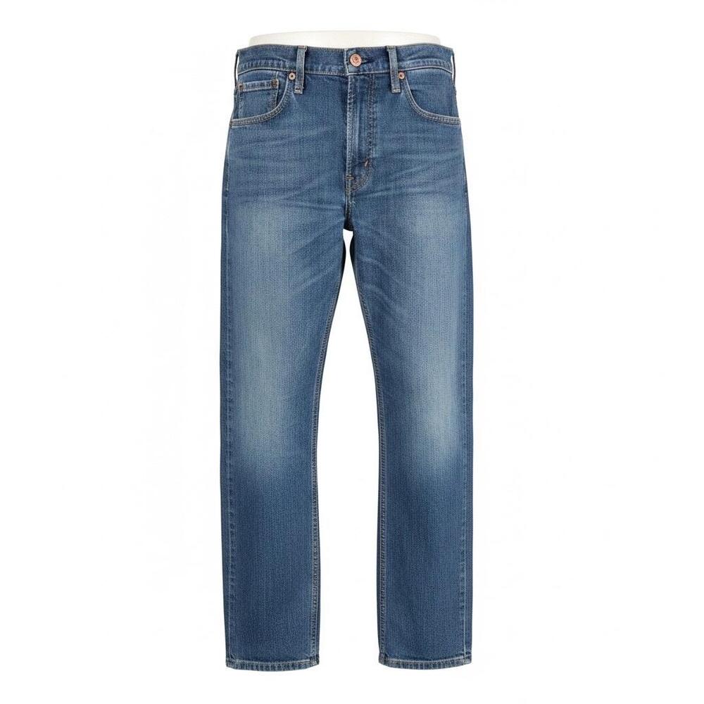 Levis 502 Jeans Mens 34x29 Blue Denim Regular Fit Tapered Stretch Medium Wash